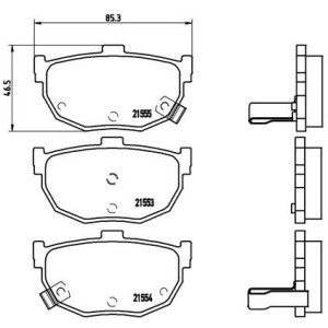 Brake Pad Set, disc brake BREMBO P30003