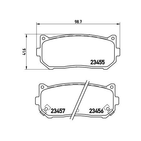 Brake Pad Set, disc brake BREMBO P30008