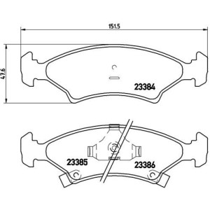 Brake Pad Set, disc brake BREMBO P30009