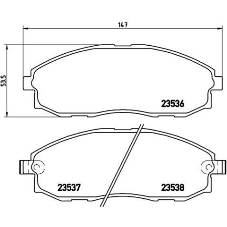 Brake Pad Set, disc brake BREMBO P30010