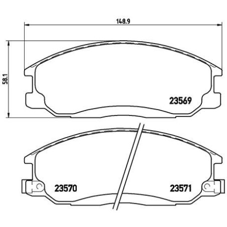 Σετ τακάκια, δισκόφρενα BREMBO P30013