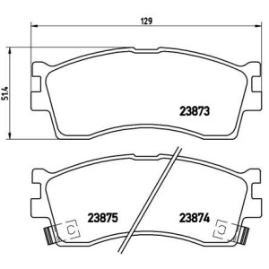 Σετ τακάκια, δισκόφρενα BREMBO P30016