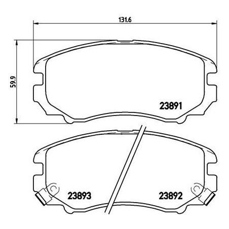 Σετ τακάκια, δισκόφρενα BREMBO P30018