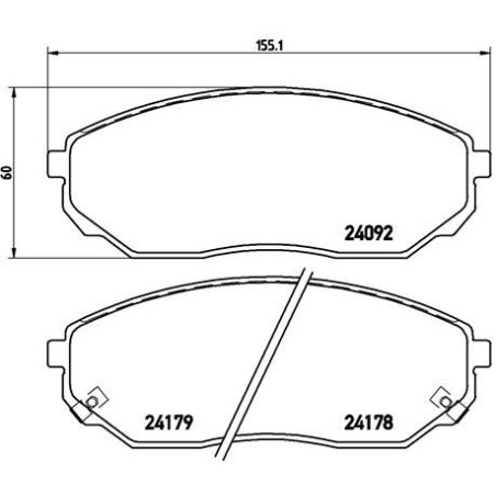 Σετ τακάκια, δισκόφρενα BREMBO P30019