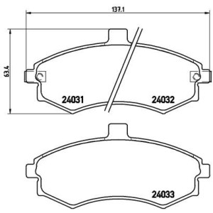 Brake Pad Set, disc brake BREMBO P30020