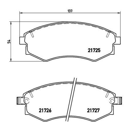 Brake Pad Set, disc brake BREMBO P30022