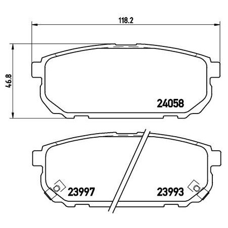 Brake Pad Set, disc brake BREMBO P30023