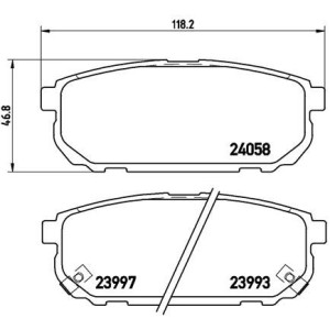 Brake Pad Set, disc brake BREMBO P30023