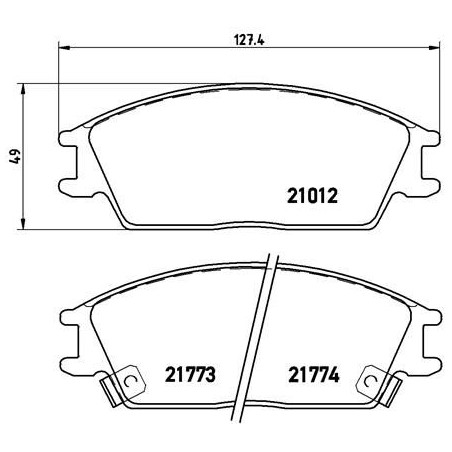 Σετ τακάκια, δισκόφρενα BREMBO P30024