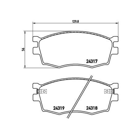 Brake Pad Set, disc brake BREMBO P30026