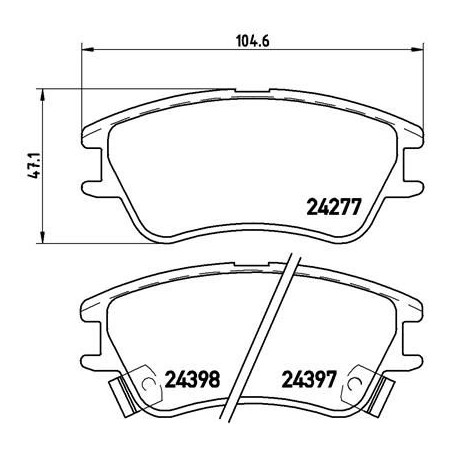 Σετ τακάκια, δισκόφρενα BREMBO P30027