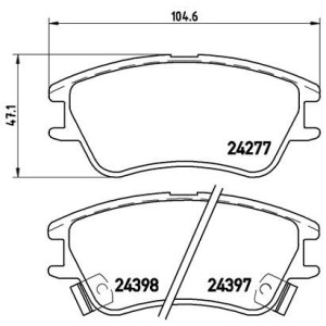 Brake Pad Set, disc brake BREMBO P30027