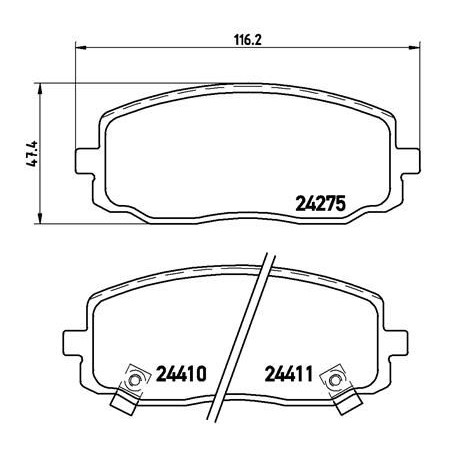 Brake Pad Set, disc brake BREMBO P30032