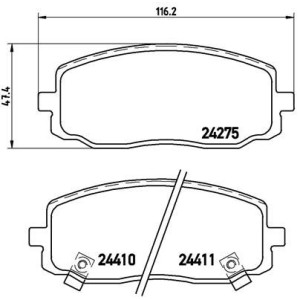 Brake Pad Set, disc brake BREMBO P30032