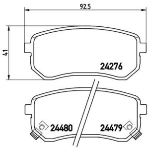 Brake Pad Set, disc brake BREMBO P30033