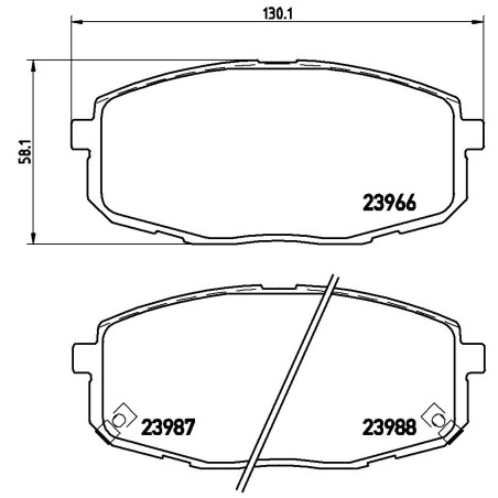 Brake Pad Set, disc brake BREMBO P30034