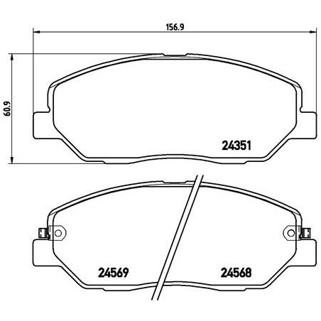 Σετ τακάκια, δισκόφρενα BREMBO P30036