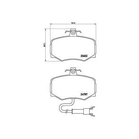 Brake Pad Set, disc brake BREMBO P36009