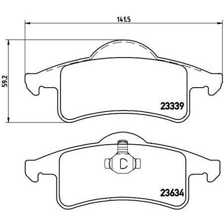 Σετ τακάκια, δισκόφρενα BREMBO P37006