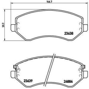 Brake Pad Set, disc brake BREMBO P37007