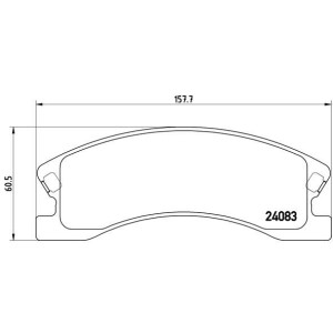 Brake Pad Set, disc brake BREMBO P37008