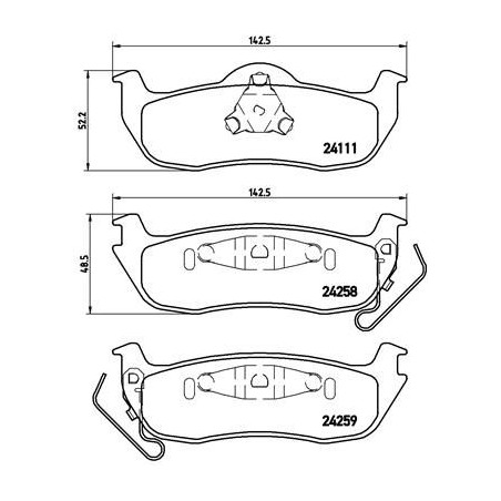 Brake Pad Set, disc brake BREMBO P37011