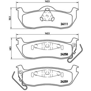 Brake Pad Set, disc brake BREMBO P37011