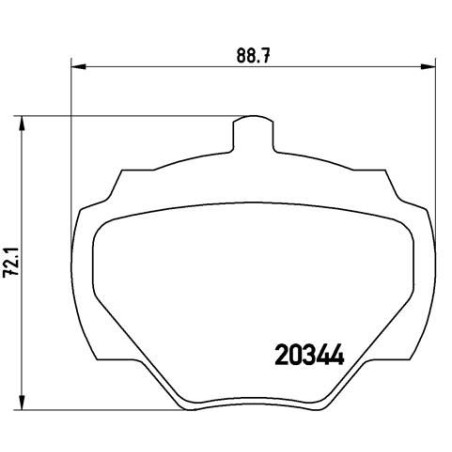 Brake Pad Set, disc brake BREMBO P44001