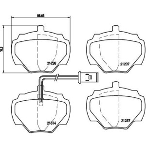 Brake Pad Set, disc brake BREMBO P44003