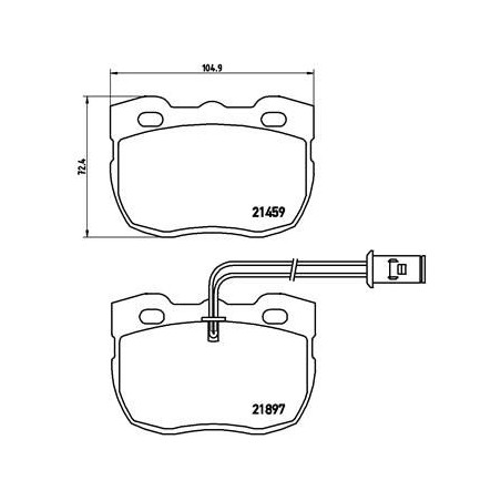 Brake Pad Set, disc brake BREMBO P44004