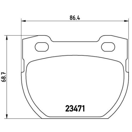 Brake Pad Set, disc brake BREMBO P44007