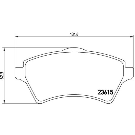 Brake Pad Set, disc brake BREMBO P44011