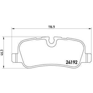 Brake Pad Set, disc brake BREMBO P44013