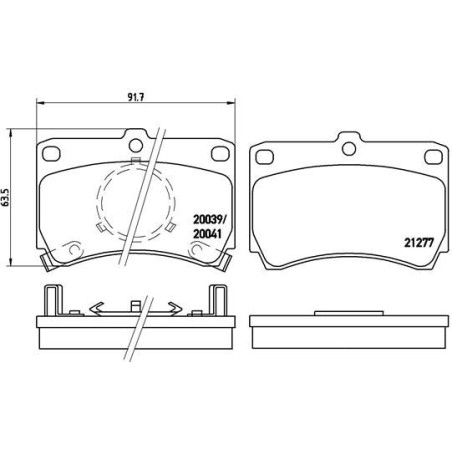 Brake Pad Set, disc brake BREMBO P49007