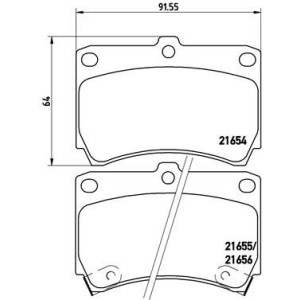 Brake Pad Set, disc brake BREMBO P49016