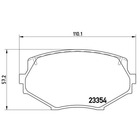 Brake Pad Set, disc brake BREMBO P49020