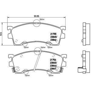 Σετ τακάκια, δισκόφρενα BREMBO P49023