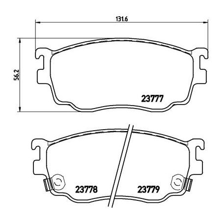 Brake Pad Set, disc brake BREMBO P49026