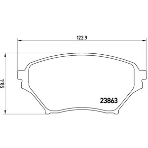 Brake Pad Set, disc brake BREMBO P49029