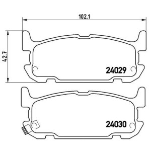 Brake Pad Set, disc brake BREMBO P49031