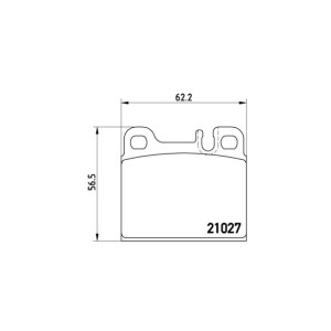 Brake Pad Set, disc brake BREMBO P50005