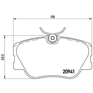 Brake Pad Set, disc brake BREMBO P50008