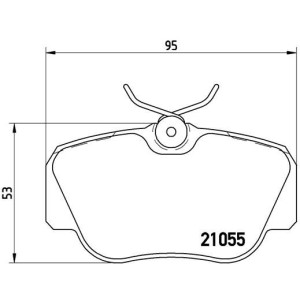 Brake Pad Set, disc brake BREMBO P50011