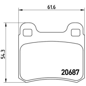 Σετ τακάκια, δισκόφρενα BREMBO P50013