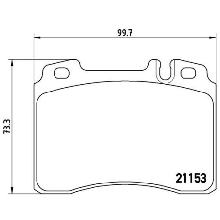 Brake Pad Set, disc brake BREMBO P50022