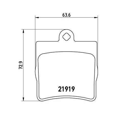 Brake Pad Set, disc brake BREMBO P50025