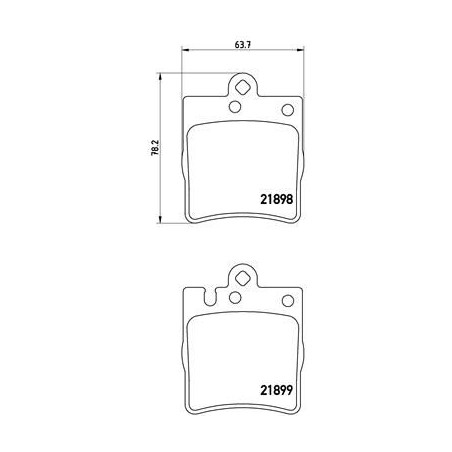 Brake Pad Set, disc brake BREMBO P50033