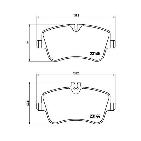 Brake Pad Set, disc brake BREMBO P50045