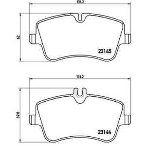 Brake Pad Set, disc brake BREMBO P50045