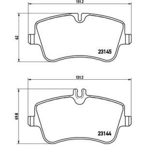 Brake Pad Set, disc brake BREMBO P50046